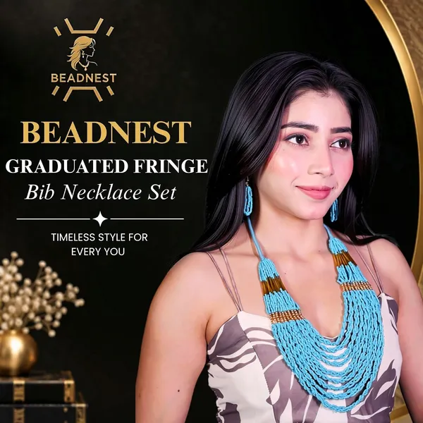 Product_Summary_Beadnest_Graduated_Fringe_Bib_Necklace_Earrings_Set_Available_In_12_Vibrant_Colours_Handmade_Multi_Layer_Seed_Bead_Statement_Jewellery_For_Women_Boho_Tribal_Necklace
