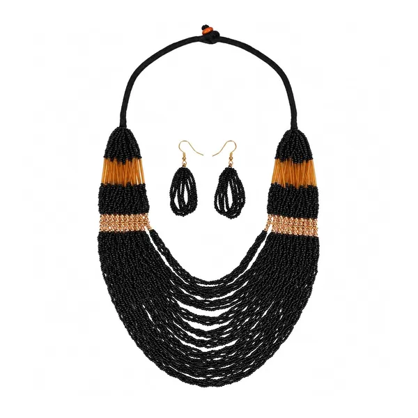 Product_Summary_Beadnest_Graduated_Fringe_Bib_Necklace_Earrings_Set_Available_In_12_Vibrant_Colours_Handmade_Multi_Layer_Seed_Bead_Statement_Jewellery_For_Women_Boho_Tribal_Necklace
