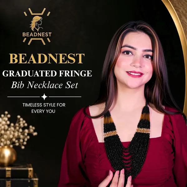 Product_Summary_Beadnest_Graduated_Fringe_Bib_Necklace_Earrings_Set_Available_In_12_Vibrant_Colours_Handmade_Multi_Layer_Seed_Bead_Statement_Jewellery_For_Women_Boho_Tribal_Necklace