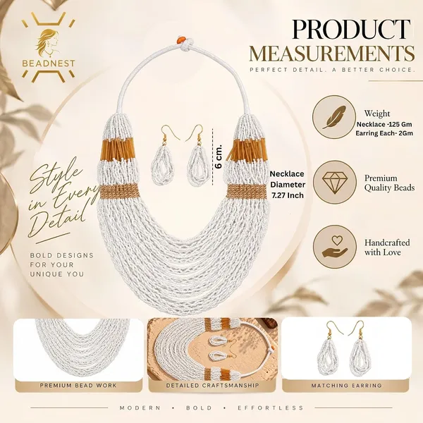 Product_Summary_Beadnest_Graduated_Fringe_Bib_Necklace_Earrings_Set_Available_In_12_Vibrant_Colours_Handmade_Multi_Layer_Seed_Bead_Statement_Jewellery_For_Women_Boho_Tribal_Necklace
