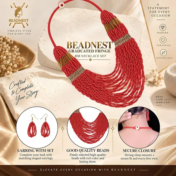 Product_Summary_Beadnest_Graduated_Fringe_Bib_Necklace_Earrings_Set_Available_In_12_Vibrant_Colours_Handmade_Multi_Layer_Seed_Bead_Statement_Jewellery_For_Women_Boho_Tribal_Necklace