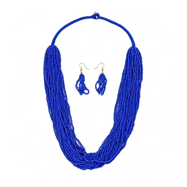 Product_Summary_Beadnest_Multi_Strand_Seed_Bead_Cascade_Necklace_Earrings_Set_With_Loop_Drop_Earrings_Available_In_12_Vibrant_Colours_Handmade_Boho_Layered_Statement_Jewellery_For_Women_Adjustable_Ethnic_Necklace