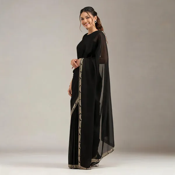 Black_Silk_Stonework_Saree_For_Women