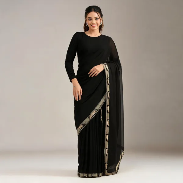 Black_Silk_Stonework_Saree_For_Women