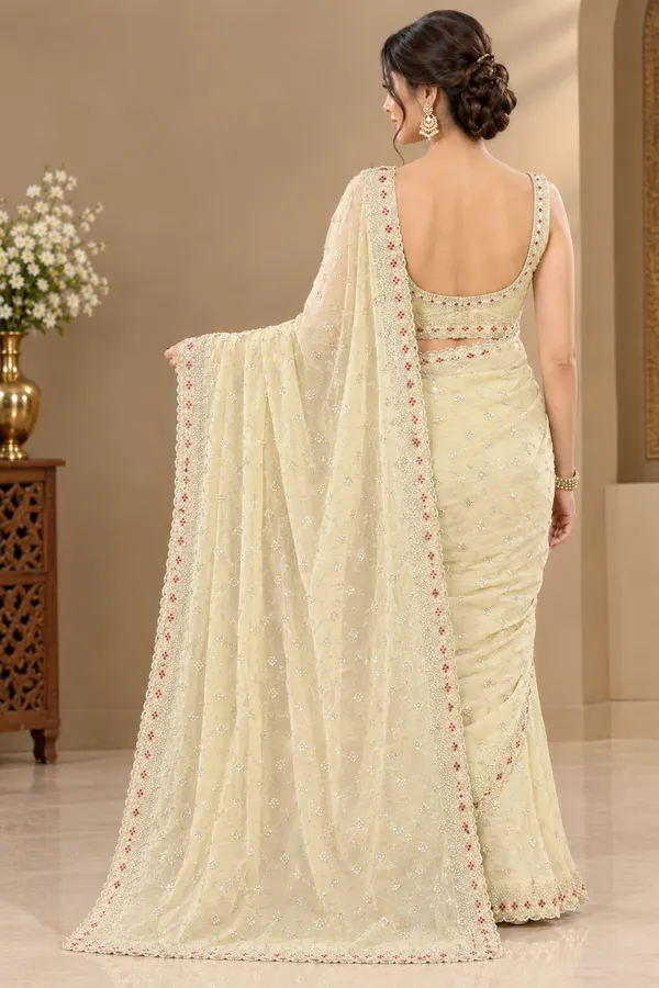 Ivory_Silk_Zircon_Stone_Work_Embellished_Saree_For_Women