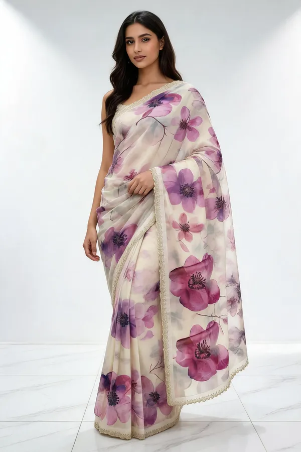 Cream_Silk_Floral_Digital_Printed_Saree_For_Women