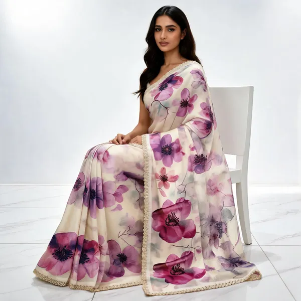 Cream_Silk_Floral_Digital_Printed_Saree_For_Women
