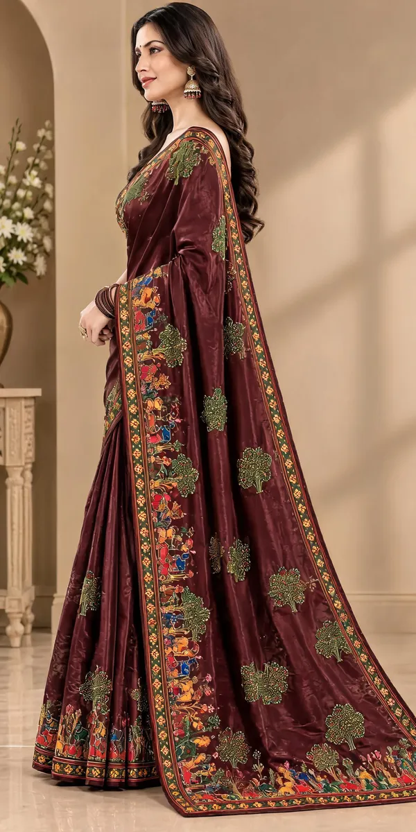 Maroon_Silk_Traditional_Printed_Saree_For_Women