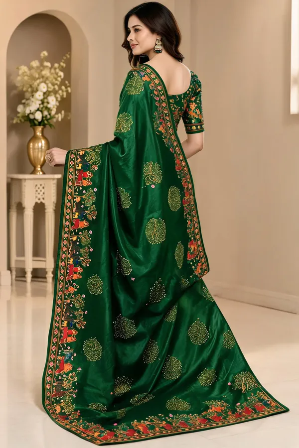 Green_Silk_Embroidered_Saree_For_Women