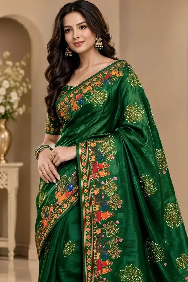 Green_Silk_Embroidered_Saree_For_Women