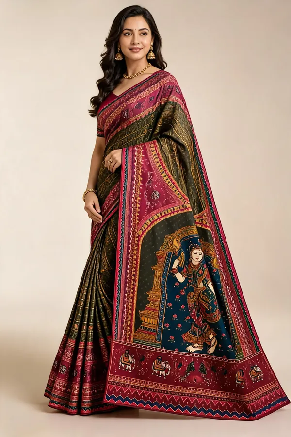 Maroon_Silk_Digital_Printed_Saree_For_Women