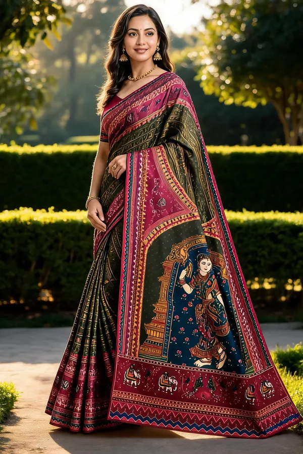 Maroon_Silk_Digital_Printed_Saree_For_Women