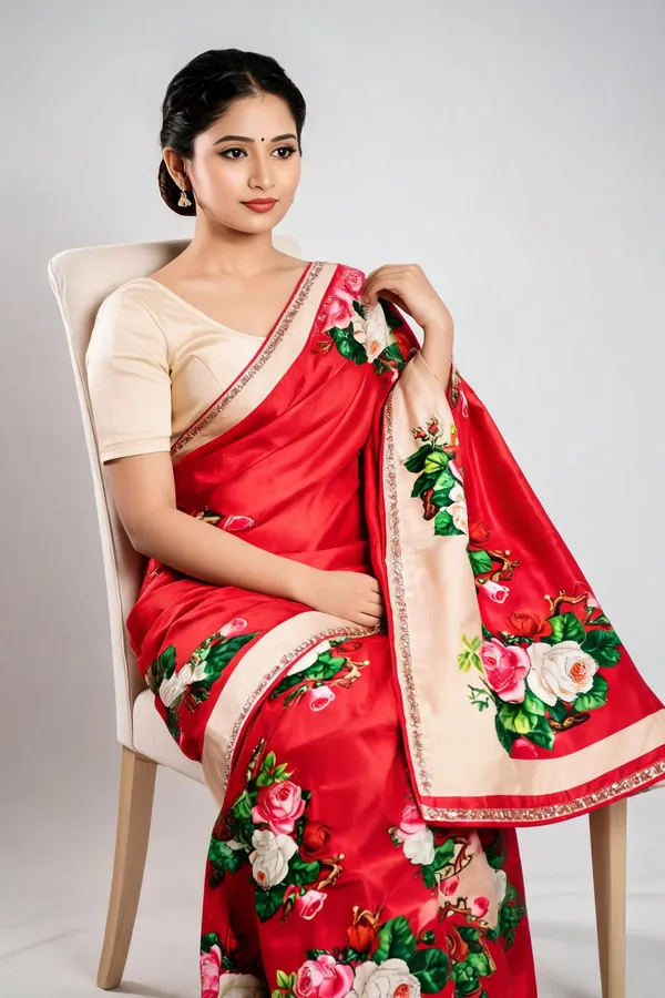 Red_Silk_Floral_Digital_Printed_Saree_For_Women