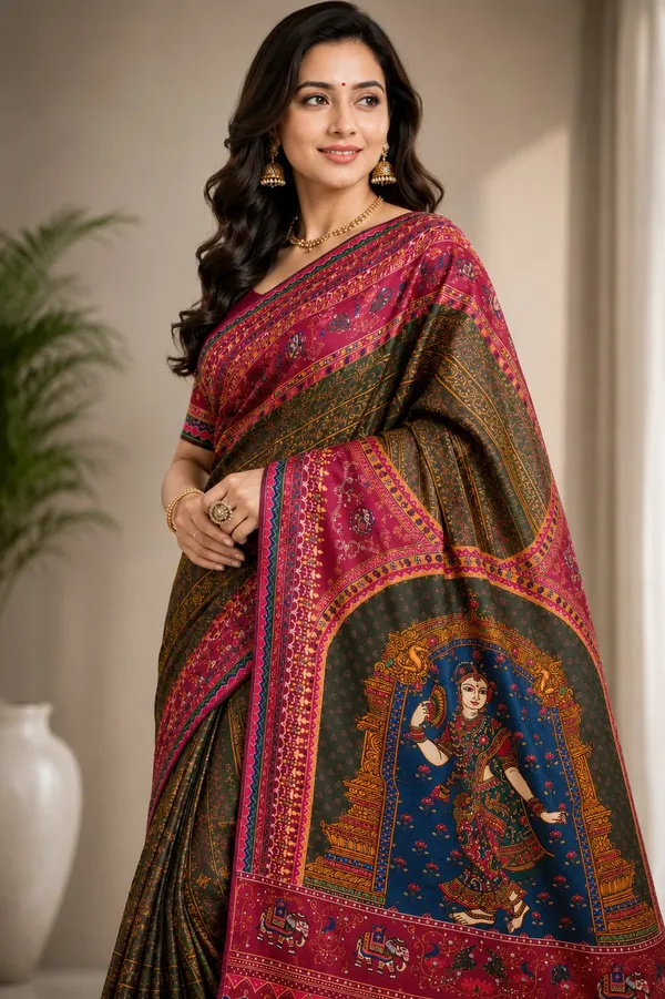 Maroon_Silk_Digital_Printed_Saree_For_Women