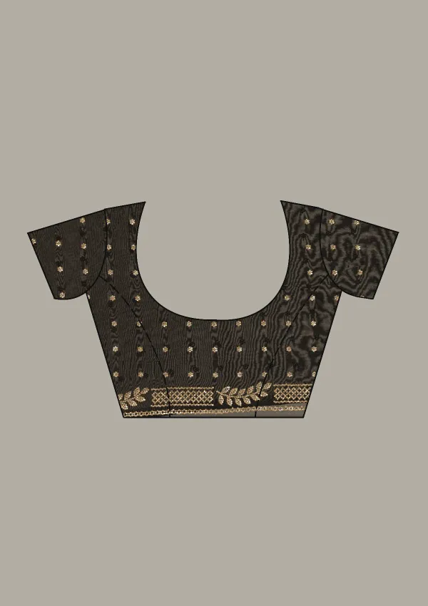 Black_Silk_Stonework_Saree_For_Women
