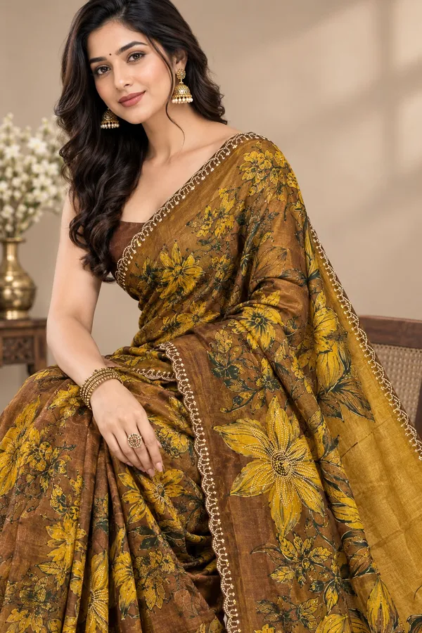 Brown_Silk_Floral_Digital_Printed_Saree_For_Women