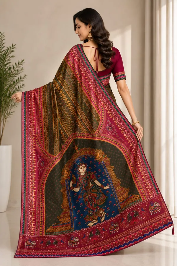 Maroon_Silk_Digital_Printed_Saree_For_Women