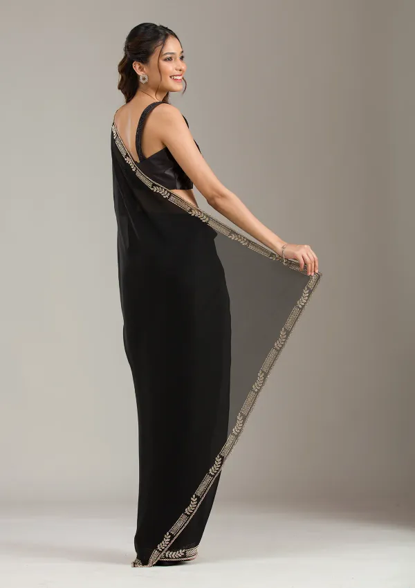 Black_Silk_Stonework_Saree_For_Women