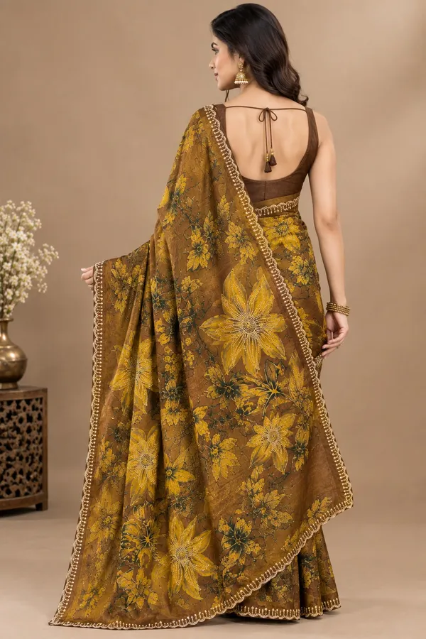 Brown_Silk_Floral_Digital_Printed_Saree_For_Women