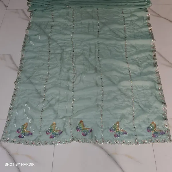 Mint_Green_Silk_Zircon_Stone_Work_Saree_For_Women