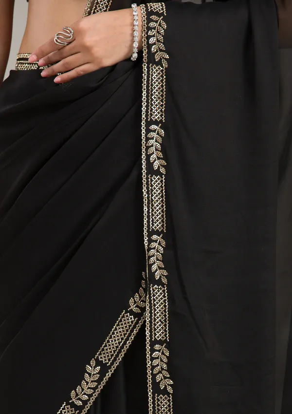Black_Silk_Stonework_Saree_For_Women