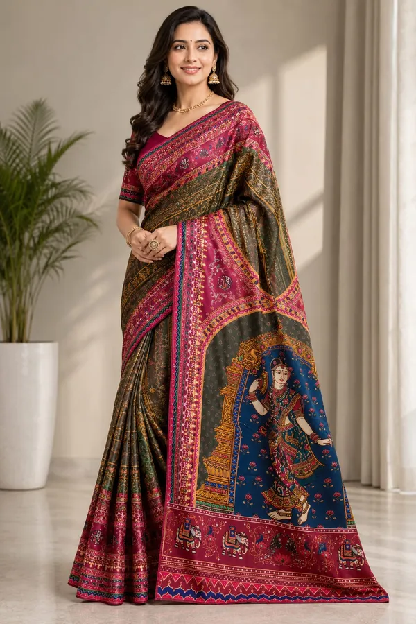 Maroon_Silk_Digital_Printed_Saree_For_Women