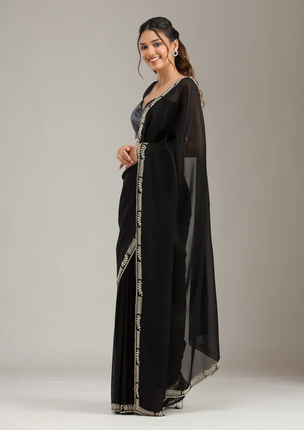 Black_Silk_Stonework_Saree_For_Women