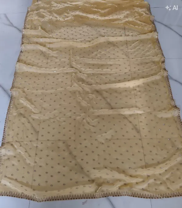 Ivory_Silk_Zircon_Stone_Work_Embellished_Saree_For_Women