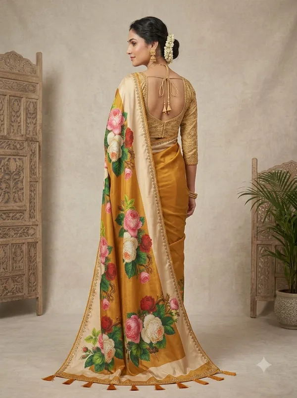 Mustard_Silk_Floral_Printed_Saree_For_Women