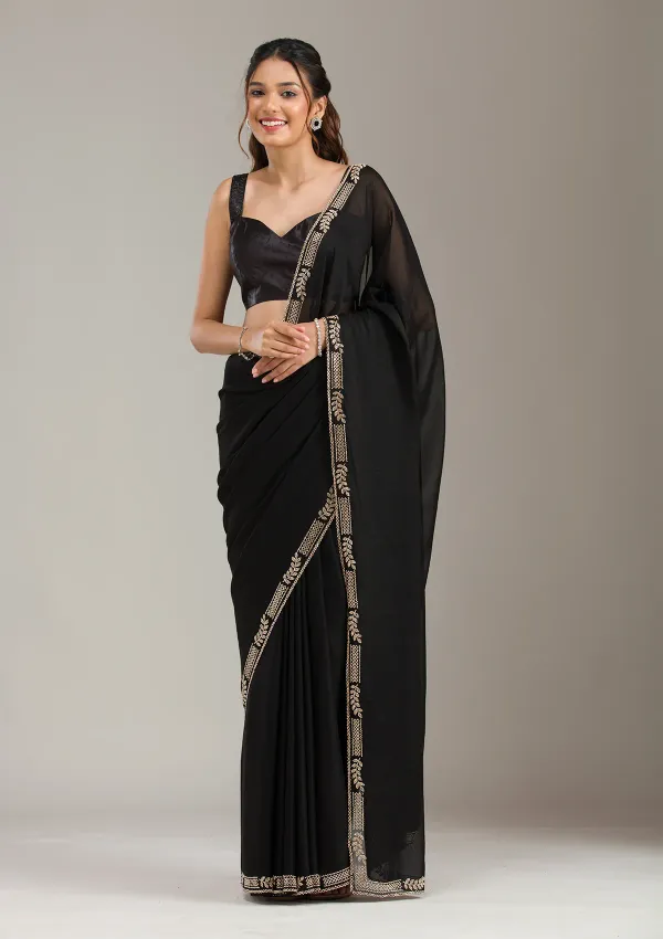 Black_Silk_Stonework_Saree_For_Women