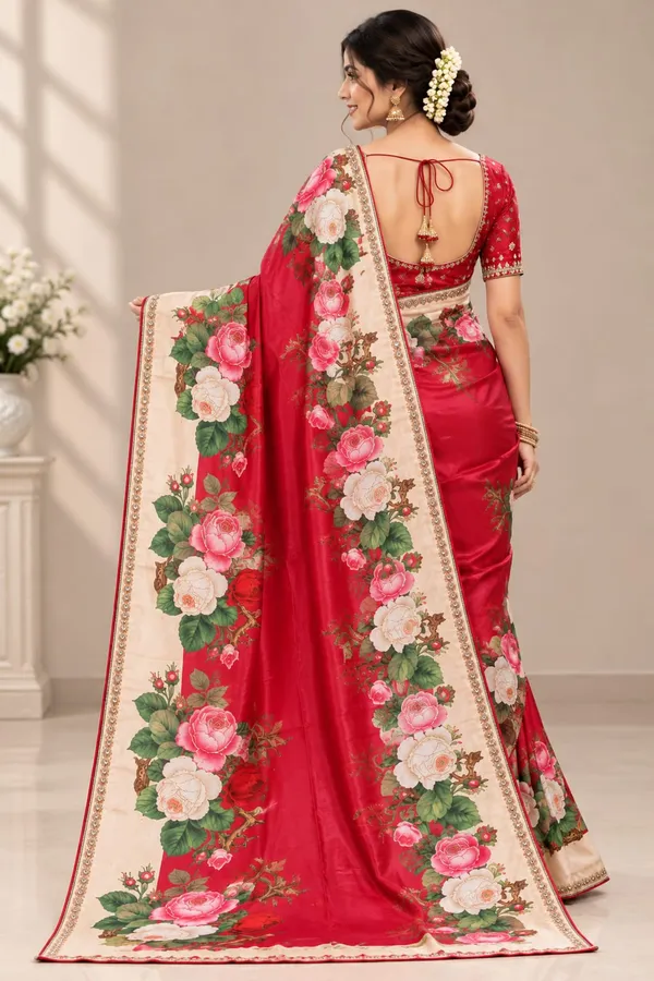 Red_Silk_Floral_Digital_Printed_Saree_For_Women