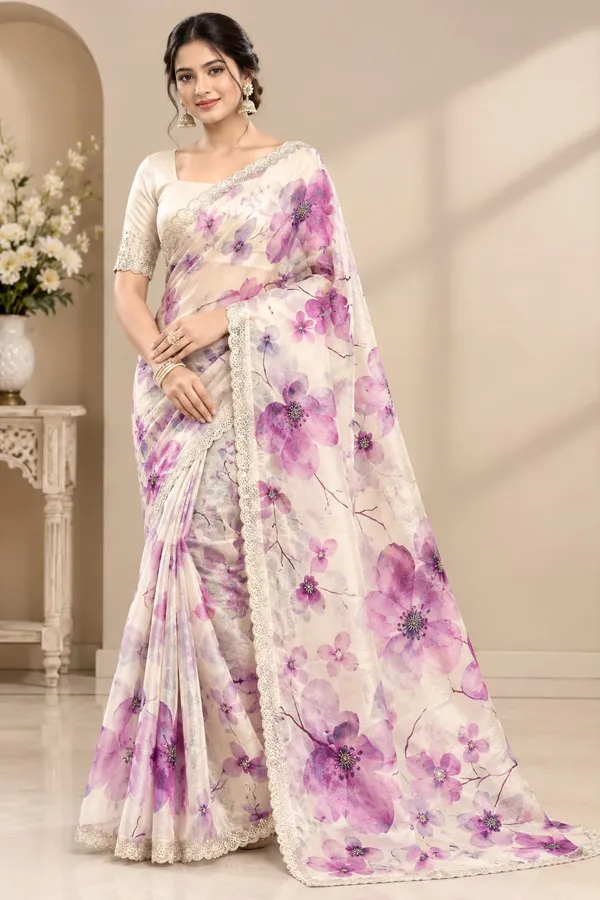 Cream_Silk_Floral_Digital_Printed_Saree_For_Women