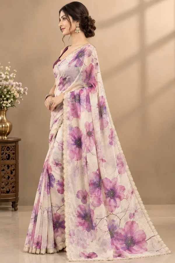 Cream_Silk_Floral_Digital_Printed_Saree_For_Women