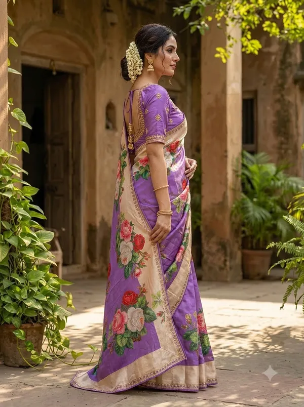 Purple_Silk_Floral_Digital_Printed_Saree_For_Women
