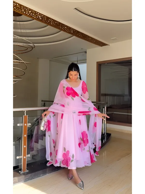 Pink_Georgette_Gown_with_Dupatta_for_Women