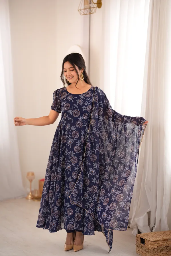 Navy_Blue_Georgette_Gown_With_Dupatta_For_Women