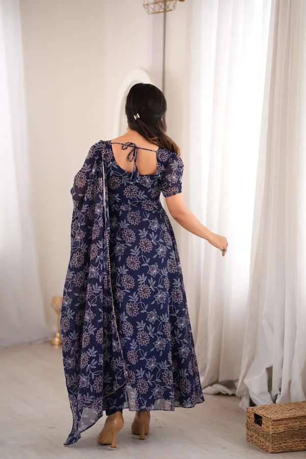 Navy_Blue_Georgette_Gown_With_Dupatta_For_Women