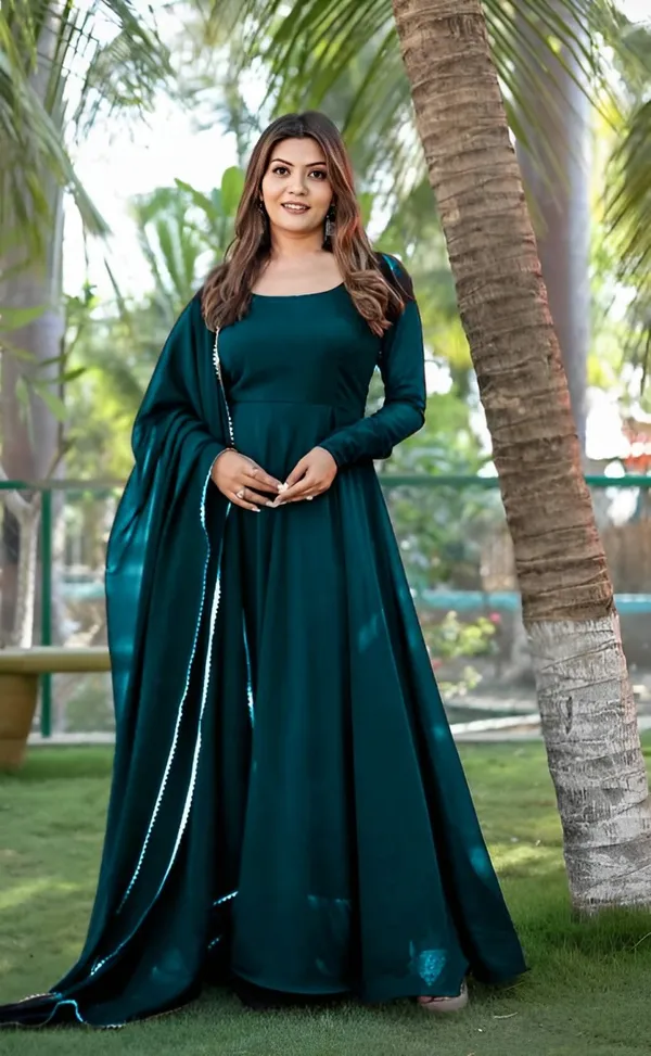 Teal_Georgette_Gown_with_Dupatta_for_Women