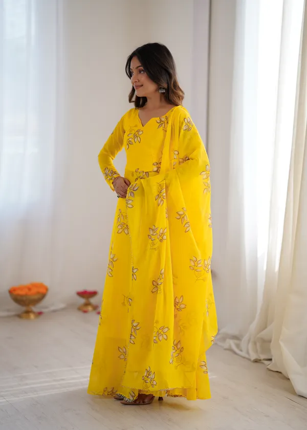 Yellow_Georgette_Gown_with_Dupatta_for_Women