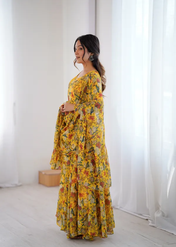 Yellow_Georgette_Gown_with_Dupatta_for_Women