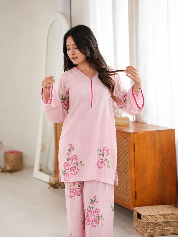 Pink_Cotton_Kurta_Palazzo_Co-ord_Set_for_Women