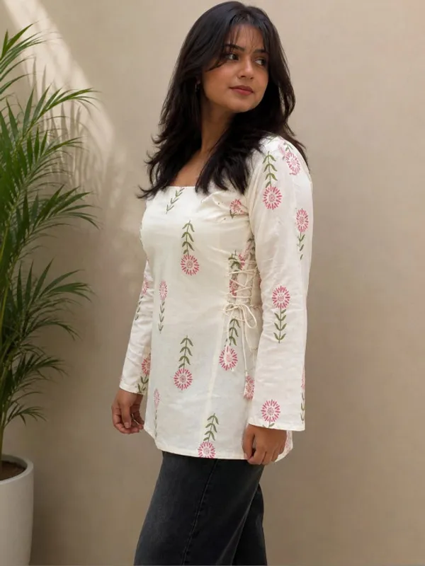 White_Cotton_Short_Kurti_Tunic_for_Women