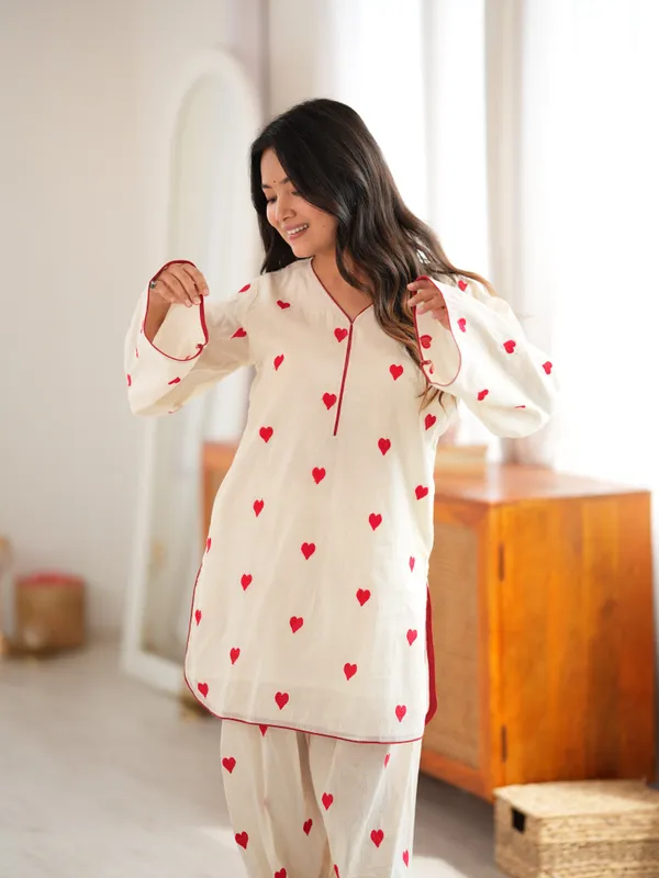 Cream_Cotton_Kurta_Palazzo_Co-ord_Set_for_Women