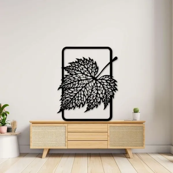 Wood_Modern_Botanical_Leaf_Laser_Cut_Wall_Art_Black