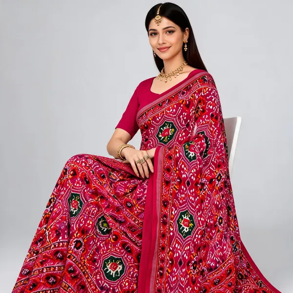 Magenta_Cotton_Printed_Saree_For_Women