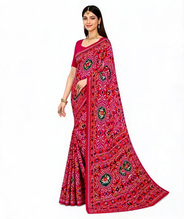 Magenta_Cotton_Printed_Saree_For_Women