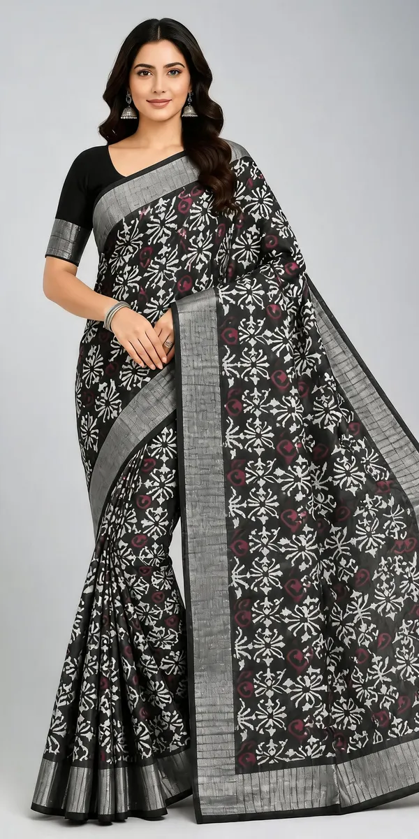 Black_Dola_Silk_Floral_Printed_Saree_For_Women