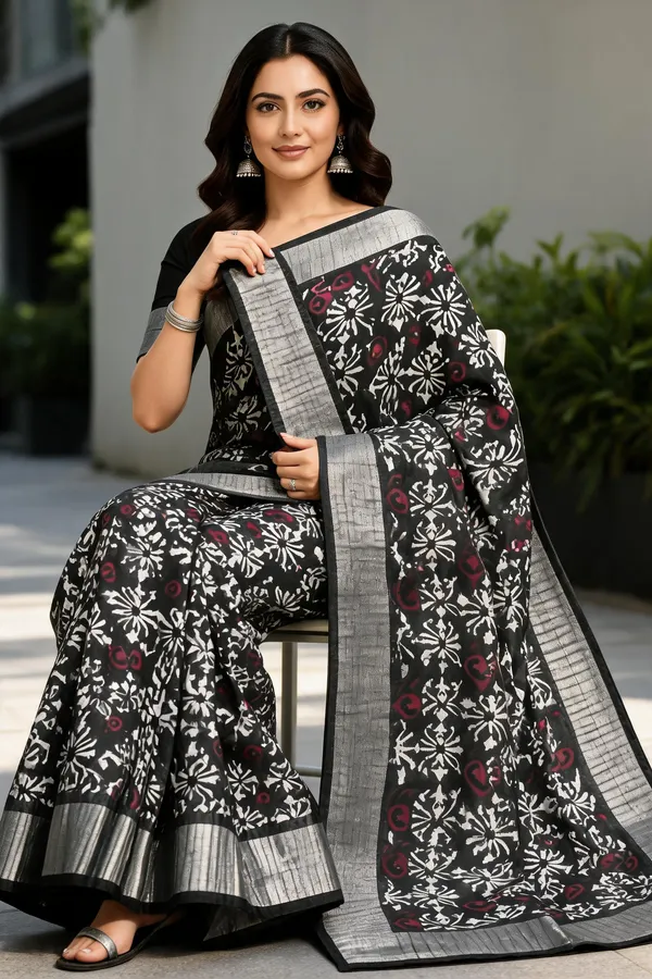 Black_Dola_Silk_Floral_Printed_Saree_For_Women