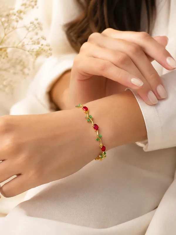 Forest_Vine_Adjustable_Bracelet_Red