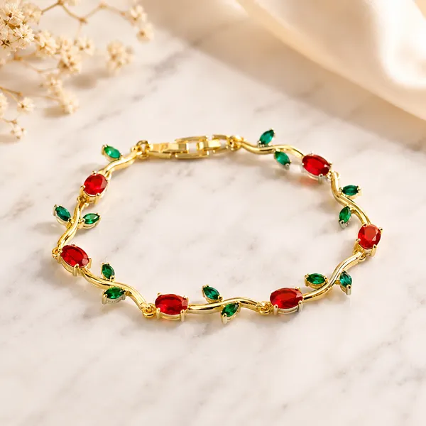 Forest_Vine_Adjustable_Bracelet_Red